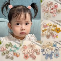 Cute Flower Bow Knot Cloth Rubber Band 1 Set main image 3