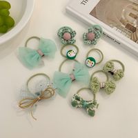 Cute Flower Bow Knot Cloth Rubber Band 1 Set sku image 11