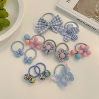 Cute Flower Bow Knot Cloth Rubber Band 1 Set sku image 5