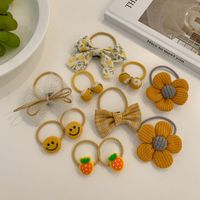 Cute Flower Bow Knot Cloth Rubber Band 1 Set sku image 12