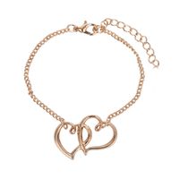 Fashion Heart Shape Alloy Anklet 1 Piece sku image 1