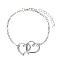 Fashion Heart Shape Alloy Anklet 1 Piece sku image 2