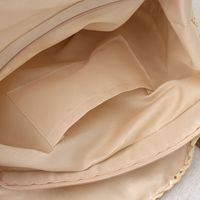 Women's Medium Straw Solid Color Basic Round Zipper Shoulder Bag main image 4
