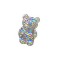 Aurora Laser Cartoon Bear Cool Foldable Retractable Paste Mobile Phone Airbag Bracket main image 4