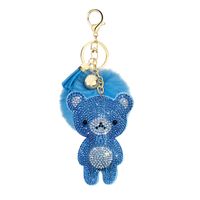 1 Piece Cute Bear Alloy Inlay Rhinestones Bag Pendant Keychain sku image 6