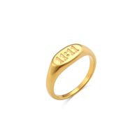 Fashion Number Stainless Steel Gold Plated Plating Gold Plated Rings main image 2