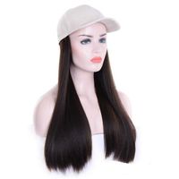 Women's Fashion Brown Light Brown Black Casual Chemical Fiber Centre Parting Long Straight Hair Wigs main image 3
