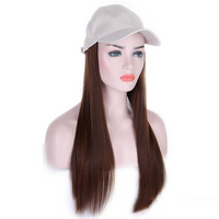 Women's Fashion Brown Light Brown Black Casual Chemical Fiber Centre Parting Long Straight Hair Wigs sku image 2
