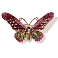 Mode Papillon Alliage Incruster Strass Femmes Broches main image 2