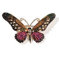 Mode Papillon Alliage Incruster Strass Femmes Broches main image 4
