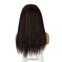 Women's Fashion Brown Party Chemical Fiber Centre Parting Long Straight Hair Wigs main image 3