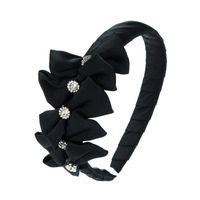 Fashion Bow Knot Cloth Inlay Rhinestone Hair Band main image 3