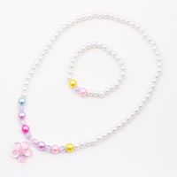 Süss Blume Kunststoff Handgemacht Künstliche Perlen Halskette Mit Anhänger Armbänder main image 2
