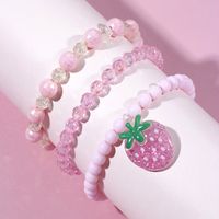 Cute Strawberry Plastic Beaded Bracelets main image 4