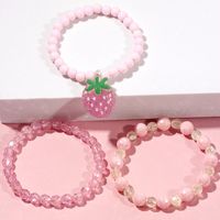 Süß Erdbeere Kunststoff Perlen Armbänder main image 3