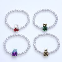 Cute Bear Plastic Handmade Artificial Pearls Bracelets main image 2