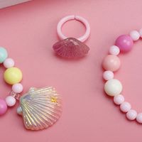 Beach Shell Plastic Beaded Rings Bracelets Necklace 1 Set main image 3