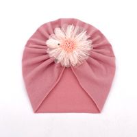 Baby Girl's Fashion Flower Net Yarn Baby Hat sku image 7
