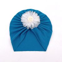 Baby Girl's Fashion Flower Net Yarn Baby Hat sku image 10