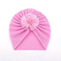 Baby Girl's Fashion Flower Net Yarn Baby Hat sku image 4