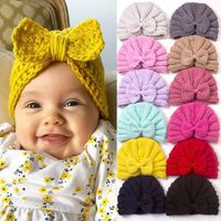 Children Unisex Fashion Solid Color Bow Knot Knitted Wool Cap main image 1