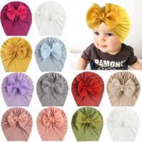 Children Unisex Fashion Solid Color Bow Knot Baby Hat main image 1
