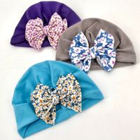 Girl's Fashion Ditsy Floral Bow Knot Baby Hat main image 4