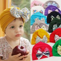 Girl's Fashion Ditsy Floral Bow Knot Baby Hat main image 1