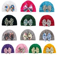 Girl's Fashion Ditsy Floral Bow Knot Baby Hat main image 2