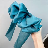 Fairy Style Solid Color Cloth Bow Knot Hair Clip 1 Piece sku image 1