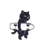 Cartoon-stil Katze Legierung Einbrennlack Broschen sku image 5
