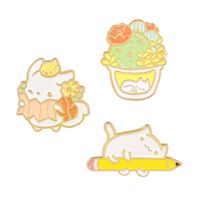 Cute Cat Alloy Plating Brooches main image 3
