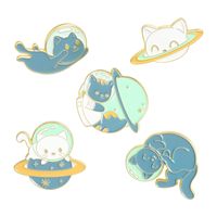 Cute Cat Alloy Plating Metal Brooches main image 5