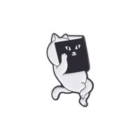 Cartoon Style Cat Alloy Stoving Varnish Metal Brooches sku image 2
