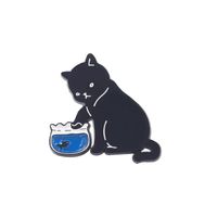 Cartoon Style Cat Alloy Stoving Varnish Brooches sku image 5