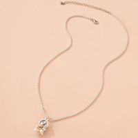 Spaceman Heart-shaped Rose Pendant Necklace Earrings Set Wholesale Nihaojewelry sku image 2