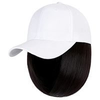 Women's Fashion Black Casual Chemical Fiber Centre Parting Short Straight Hair Wigs sku image 4