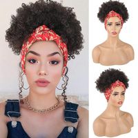 Women's Fashion Brown Light Brown Black Party Chemical Fiber Short Curly Hair Wigs sku image 2