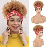 Women's Fashion Brown Light Brown Black Party Chemical Fiber Short Curly Hair Wigs sku image 4