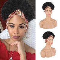 Women's Fashion Brown Light Brown Black Party Chemical Fiber Short Curly Hair Wigs sku image 7