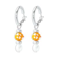 Cute Flower Imitation Pearl Alloy Resin Drop Earrings sku image 2