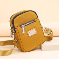 Women's Medium Oxford Cloth Solid Color Fashion Square Zipper Crossbody Bag main image 6