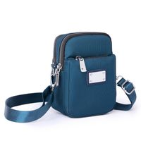 Women's Medium Oxford Cloth Solid Color Fashion Square Zipper Crossbody Bag sku image 2