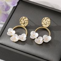 Wholesale Jewelry 1 Pair Fashion Flower Alloy Earrings sku image 1