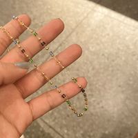 Fashion Geometric Artificial Crystal Beaded Necklace sku image 1