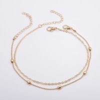 Simple Style Geometric Metal Plating Anklet 2 Piece Set main image 2