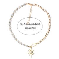 Retro Star Alloy Plating Artificial Rhinestones Pendant Necklace main image 5