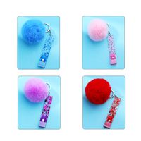 Simple Style Rectangle Alloy Pom Poms Keychain 1 Piece main image 1