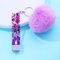 Simple Style Rectangle Alloy Pom Poms Keychain 1 Piece main image 4