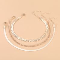 Fashion Geometric Metal Plating Anklet 3 Piece Set main image 4